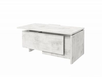 Стол с опорной тумбой FB-117R.DD Хромикс белый