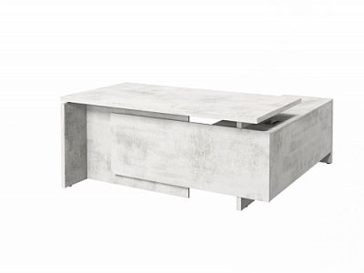 Стол с опорной тумбой FB-117L.DD Хромикс белый