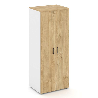 Style Project Гардероб широкий глубокий SN.GB.E-004 Белый/Тиквуд Светлый/Черный Ручки 796*600*1982