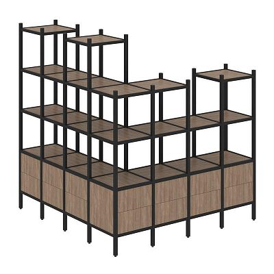 Стеллаж офисный угловой Loft VR.L-55