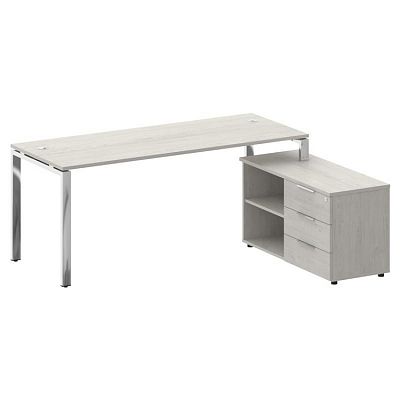 Стол руководителя с тумбой Metal System Direct БГ.СРТ-5.7 (R)