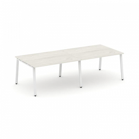 Style Project Стол переговорный SN-6A.SPRG-044.3 Дуб Наварра/Металл Белый 3160*1180*750