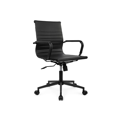 Кресло офисное Хьюго RCH 6002-2SEB Black (Экокожа)