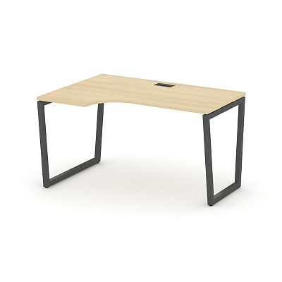 Style Project Стол рабочий эргоном. SN-4T2.SPA-022(L) Акация Лорка/Металл Антрацит/Заглушка Пластик