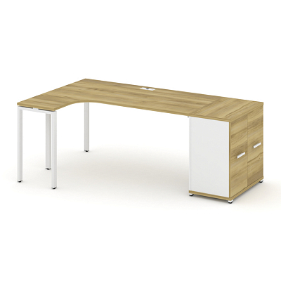 Стол эргономичный с опорным распашным шкафом Концепт CN.SA-210(L)
